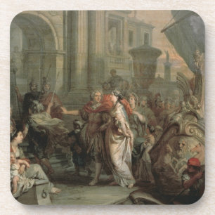 Dessous-de-verre Le débarquement de Cléopâtre au tarse (huile