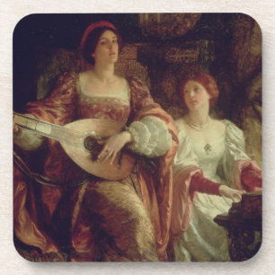 Dessous-de-verre Le duo (huile sur la toile)