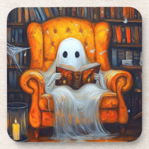 Dessous-de-verre Le fantôme des livres Cosy Halloween Library Scè