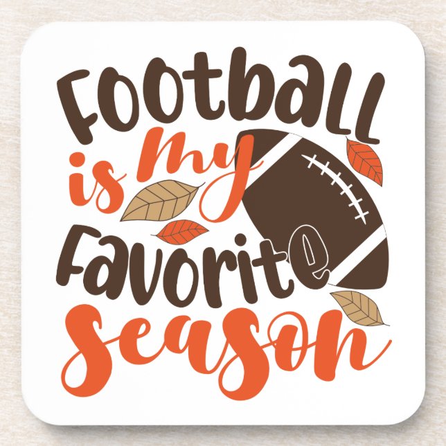 Dessous-de-verre Le football est ma saison préférée (Devant)