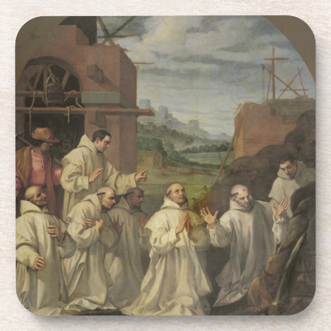 Dessous-de-verre Le miracle de l'eau jaillissant d'une pierre (Devant)