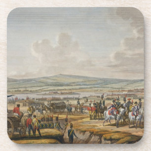 Dessous-de-verre Le napoléon visitant le siège fonctionne à Danz