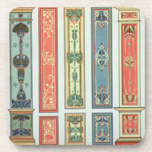 Dessous-de-verre Le panneau conçoit, le plat XII de l'unité