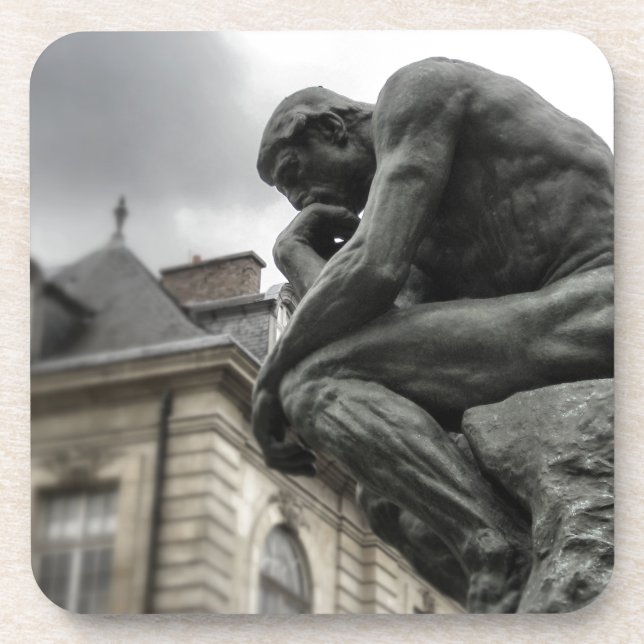 Dessous-de-verre Le penseur Rodin Paris Sculpture (Devant)