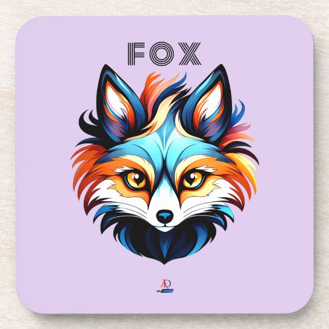 Dessous-de-verre Le Portrait de la tête de Bunte Fuchs (Devant)