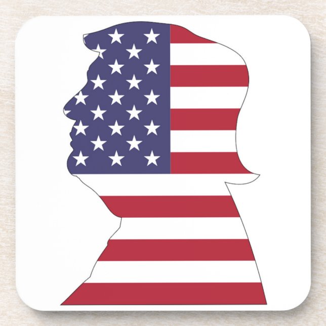 DESSOUS-DE-VERRE LE PRÉSIDENT DONALD TRUMP AMERICAN FLAG (Devant)
