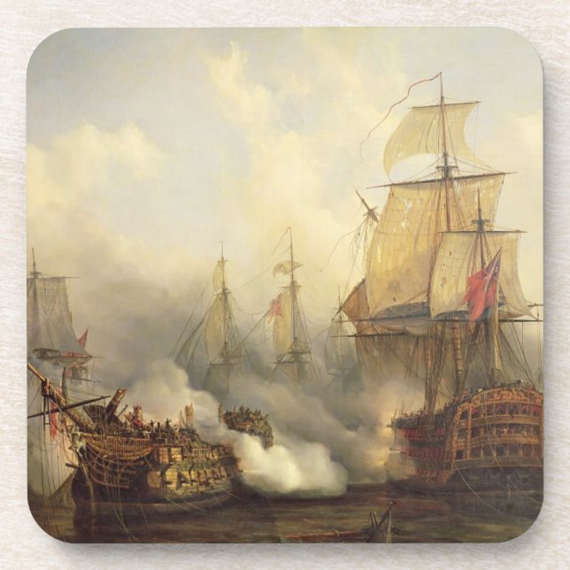 Dessous-de-verre Le Redoutable chez Trafalgar, le 21 octobre 1805 (Devant)
