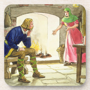 Dessous-de-verre Le Roi Alfred (849-99) brûlant les gâteaux, du