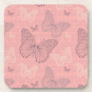 Dessous-de-verre Le rose de papillon
