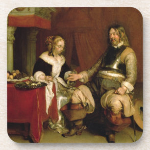Dessous-de-verre Le soldat de monsieur (huile sur la toile)