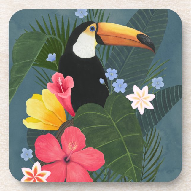 Dessous-de-verre Le Toucan tropical en pleine nature (Devant)