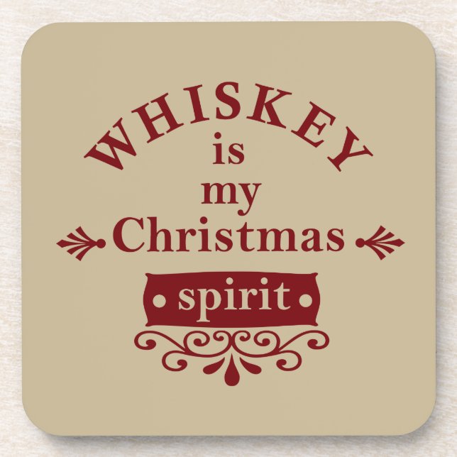 Dessous-de-verre le whisky est mon esprit de noël (Devant)