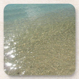 Dessous-de-verre L'eau sur la plage I Photographie Abstraite de la