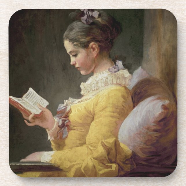 Dessous-de-verre Lecture de jeune fille, c.1776 (Devant)