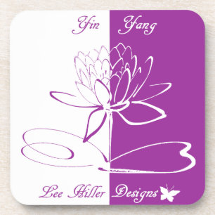 Dessous-de-verre Lee Hiller conçoit des accents de logo Violet blan