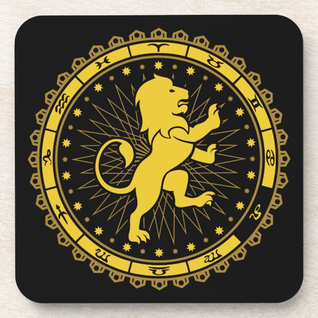 Dessous-de-verre Léon - Symbole Zodiaque - Horoscope (Devant)