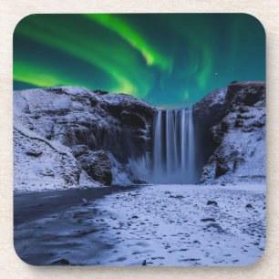 Dessous-de-verre Les cascades   Cascade Skógafoss