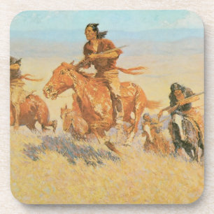 Dessous-de-verre Les Coureurs de Buffles, Big Horn Basin par Reming