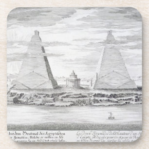 Dessous-de-verre Les deux pyramides de Moeris, roi de l'Egypte et