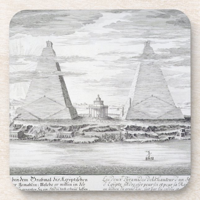 Dessous-de-verre Les deux pyramides de Moeris, roi de l'Egypte et (Devant)