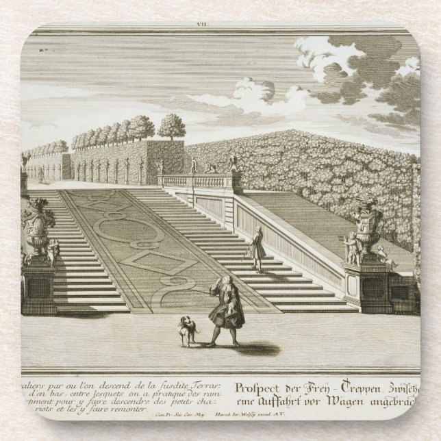 Dessous-de-verre Les étapes à la terrasse de jardin, palais de (Devant)
