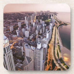 Dessous-de-verre Les Etats-Unis, l'Illinois, Chicago, vue aérienne