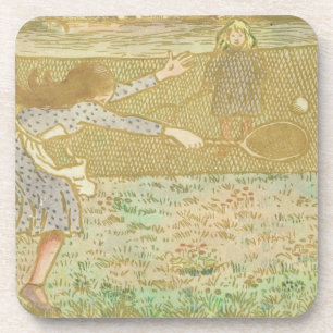 Dessous-de-verre Les filles de Camille Pissarro   jouant au tennis,