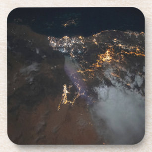 Dessous-de-verre Les Lumières De La Ville De Jazan Et De Ses Banlie