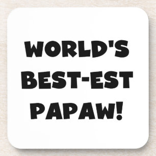 Dessous-de-verre Les meilleurs cadeaux Papaw du monde de Black Text