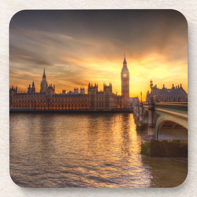 Dessous-de-verre Les monuments | Big Ben & Chambres du Parlement (Devant)