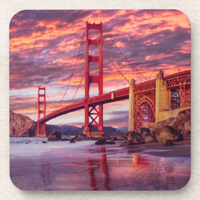 Dessous-de-verre Les monuments | The Golden Gate San Francisco, CA (Devant)
