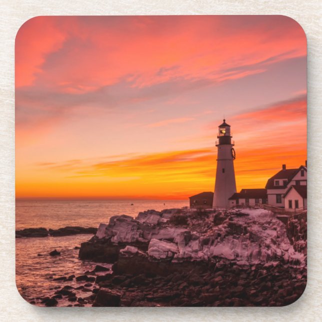Dessous-de-verre Les phares | Portland Head Cape Elizabeth Maine (Devant)