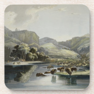Dessous-de-verre Les troupeaux de bison et d'élans sur le stimulan