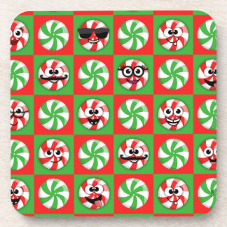 Dessous-de-verre Les visages des bonbons de Noël