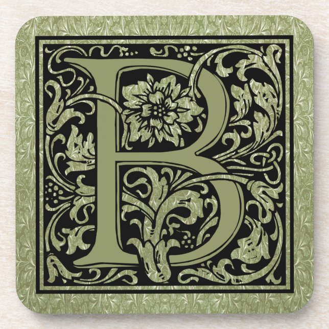 Dessous-de-verre Lettre B Première lettre Monogramme (Devant)