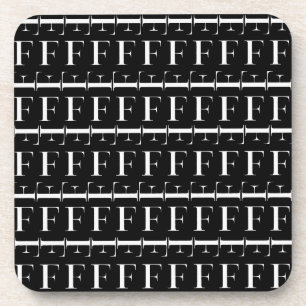 DESSOUS-DE-VERRE LETTRE INITIALE MONÂTRE F