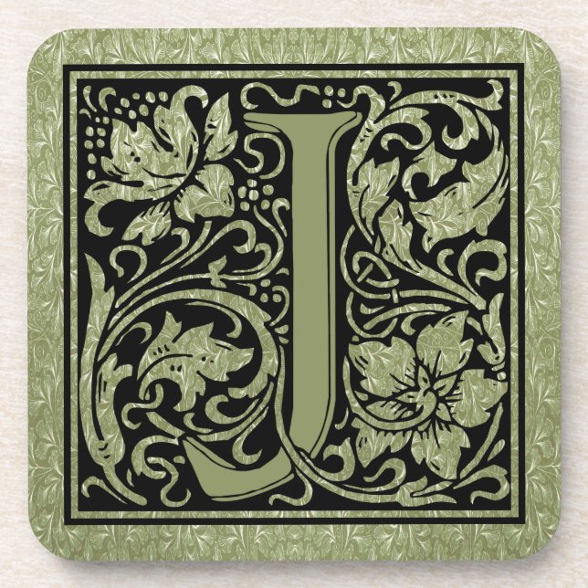 Dessous-de-verre LETTRE J PREMIÈRE LETTRE MONogramme (Devant)