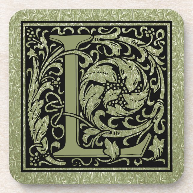 Dessous-de-verre Lettre L Première Lettre Monogramme (Devant)