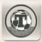 Lettre T de monogramme du football de médaille