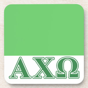 Dessous-de-verre Lettres Vertes Alpha Chi Omega