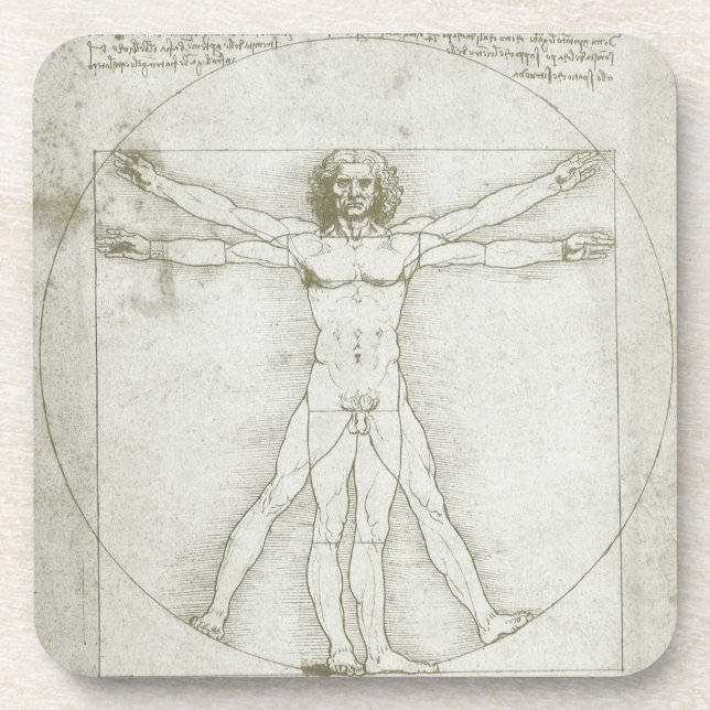 Dessous-de-verre L'homme vitruvien de Léonard de Vinci (Devant)