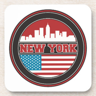 Dessous-de-verre L'horizon   Etats-Unis de New York diminuent