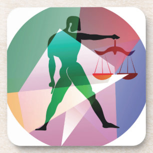 Dessous-de-verre libra abstraite