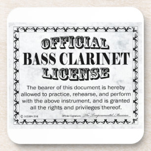 Dessous-de-verre Licence Bass Clarinet