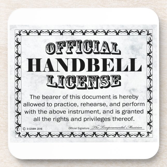 Dessous-de-verre Licence Handbell (Devant)