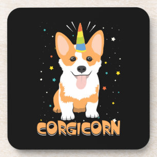 Dessous-de-verre Licorne de corgi - Corgicorn - bande dessinée