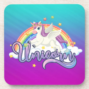 Dessous-de-verre Licorne Féminine Pour Ses Filles Boisson Ombre Arc