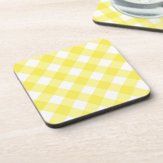 Dessous-de-verre Light Yellow Classic Gingham Pattern (Côté gauche)