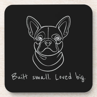 Dessous-de-verre Ligne artistique Bouledogue Français. Construit pe