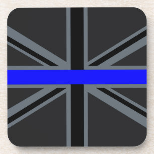 Dessous-de-verre Ligne Bleue Clair et Élégante Union Jack